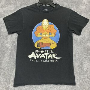 Nickelodeon Avatar The Last Airbender T-Shirt Mens Small Black Aang Graphic Tee
